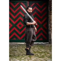 Mittelalter Kniebundhose Laurence mit Unterbeinschnürung braun