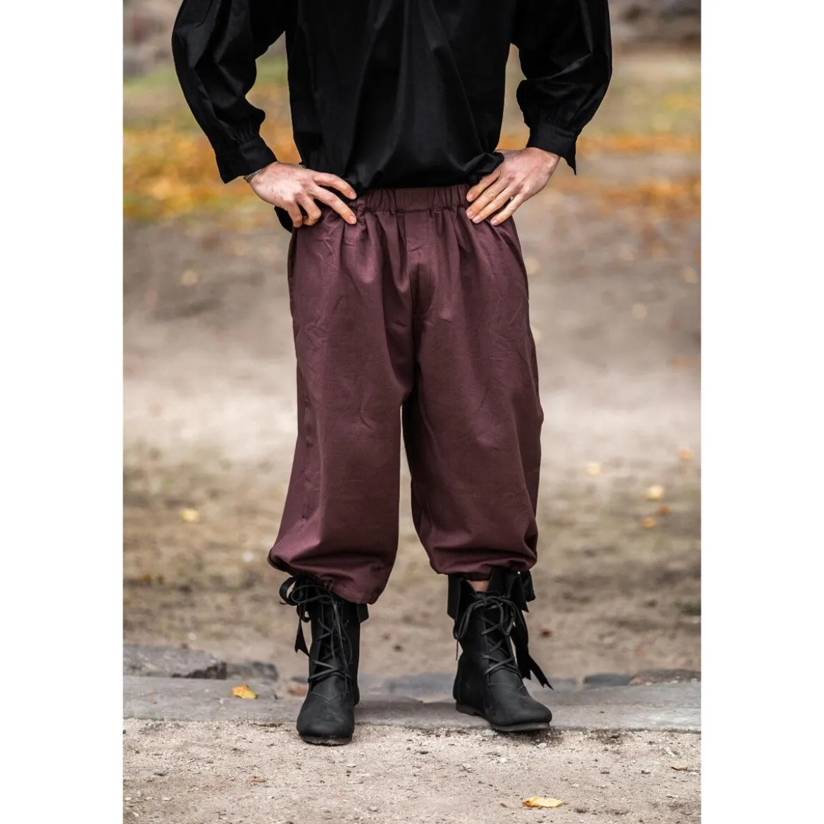 Mittelalter Kniebundhose Vincent dunkelbraun