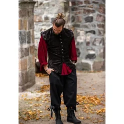 Mittelalter Kniebundhose Vincent schwarz