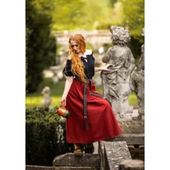 Mittelalter Kurzarmbluse Verena schwarz