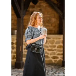Mittelalter Kurzarmbluse Verena blau