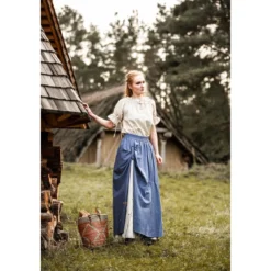 Mittelalter Kurzarmbluse Verena beige