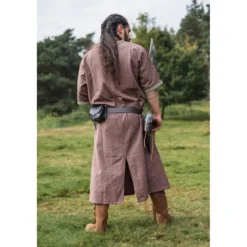 Mittelalter Kurzarm Tunika Richard kastanie