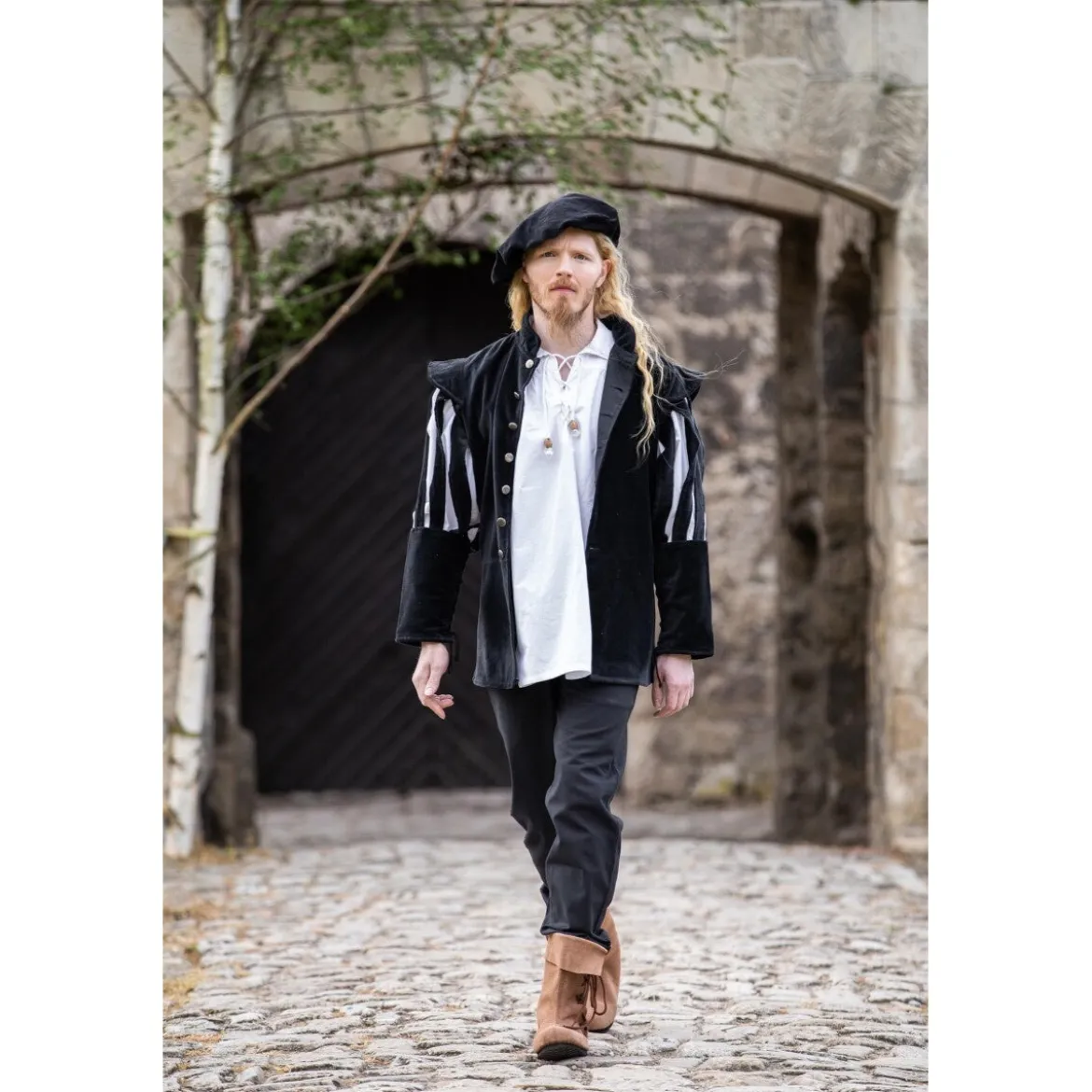 Mittelalter Landsknechtjacke Brandolf schwarz