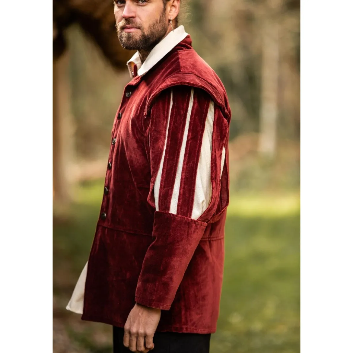 Mittelalter Landsknechtjacke Brandolf rot