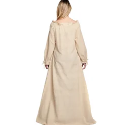 Mittelalter Langarmkleid beige