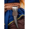Mittelalter Leder Trinkhornhalter Hume dunkelbraun