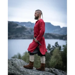 Mittelalter Leinentunika Halvar rot