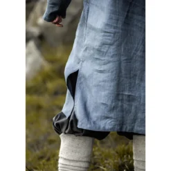 Mittelalter Leinentunika Halvar blau-grau
