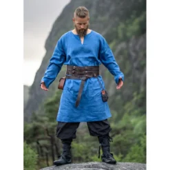 Mittelalter Leinentunika Halvar blau