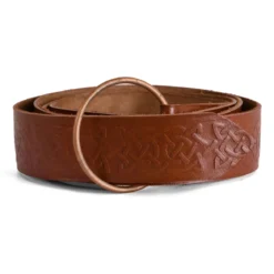 Mittelalter Ringgürtel mit keltischer Prägung braun