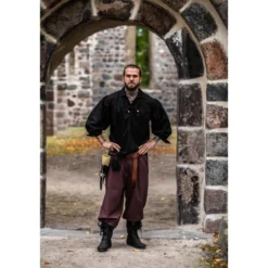 Mittelalter Schnürhemd Artur schwarz