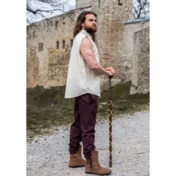 Mittelalter Schnürhemd Henn ärmellos beige