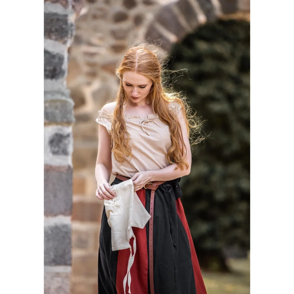 Mittelalter Sommerbluse Adele ärmellos beige