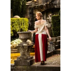 Mittelalter Sommerbluse Lotte mit Rüschen beige