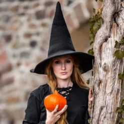 Mittelalter Spitzhut Agata schwarz