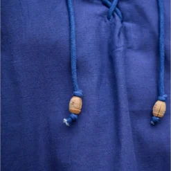 Mittelalter Stehkragen Schnürhemd Louis ärmellos blau