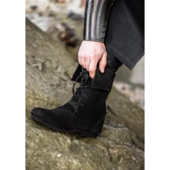 Mittelalter Stiefel Aurin mit Stulpe schwarz