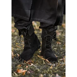 Mittelalter Stiefel Aurin mit Stulpe schwarz