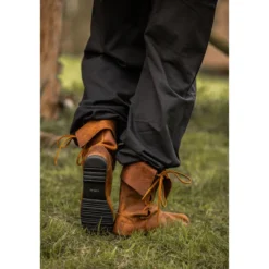 Mittelalter Stulpenstiefel aus Nubukleder braun