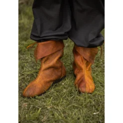 Mittelalter Stulpenstiefel aus Nubukleder braun
