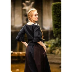 Mittelalter Trägerbluse Prina schwarz