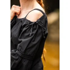 Mittelalter Trägerbluse Prina schwarz