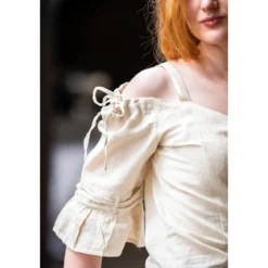 Mittelalter Trägerbluse Prina beige