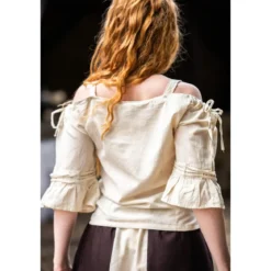 Mittelalter Trägerbluse Prina beige