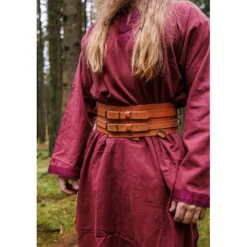 Mittelalter Tunika mit Bordüre Halvor rot