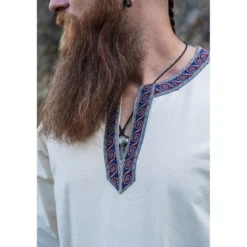 Mittelalter Tunika mit Bordüre Halvor beige
