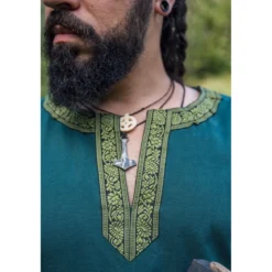 Mittelalter Tunika mit Bordüre Halvor grün