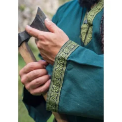 Mittelalter Tunika mit Bordüre Halvor grün