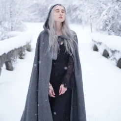 Mittelalter Umhang Elinor grau