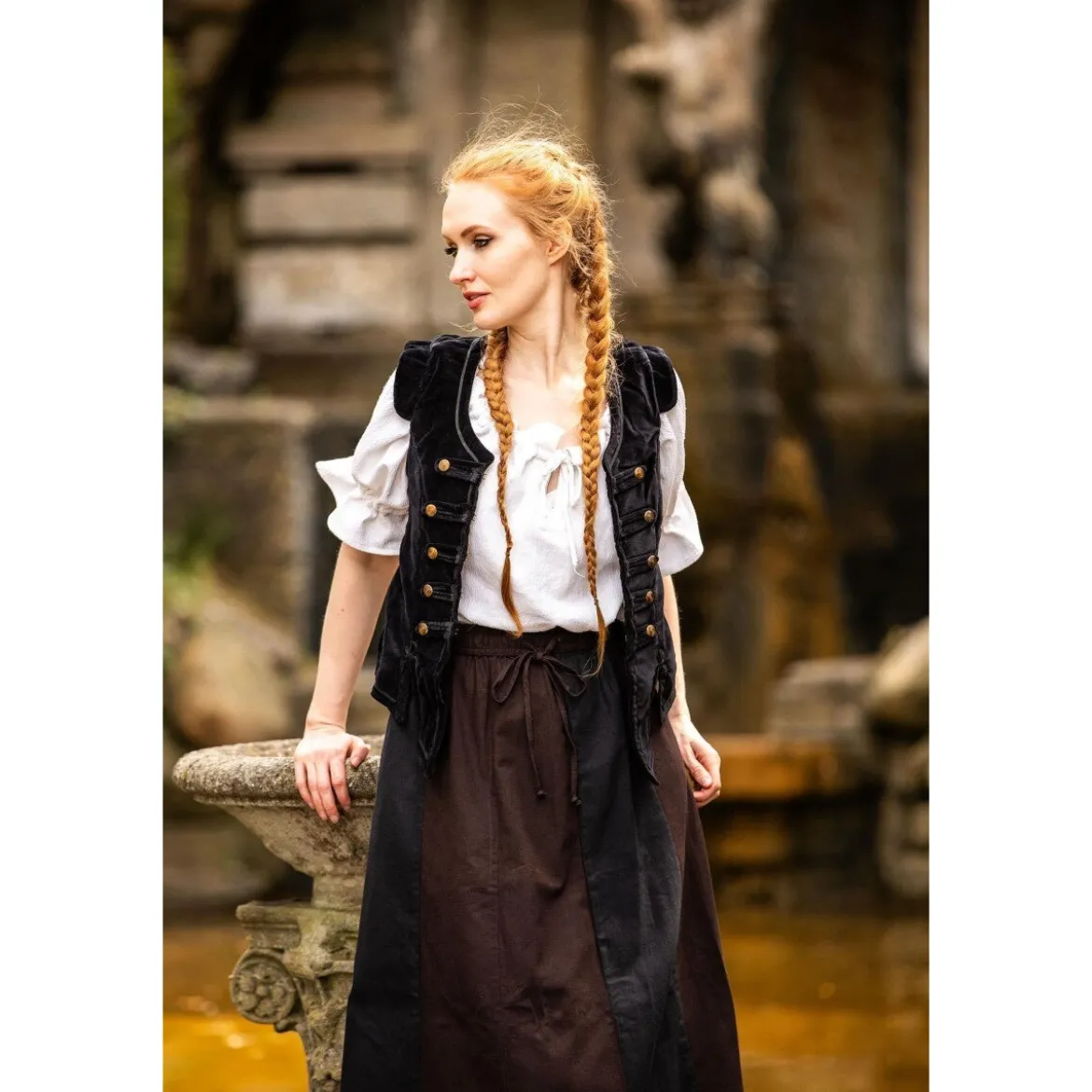 Mittelalter Uniformweste Adaliz schwarz