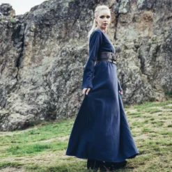 Mittelalter Unterkleid Valdis blau
