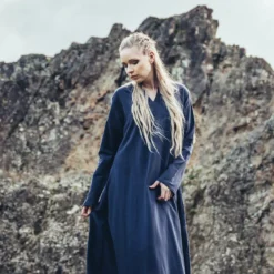 Mittelalter Unterkleid Valdis blau