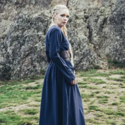 Mittelalter Unterkleid Valdis blau
