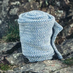 Mittelalter Wadenwickel Sindri blau