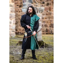 Mittelalter Waffenrock Frederick schwarz-grün
