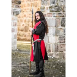 Mittelalter Waffenrock schwarz-rot