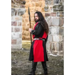 Mittelalter Waffenrock schwarz-rot