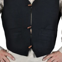Mittelalter Weste Heinrich mit Taschen schwarz