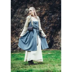 Mittelalter Wikinger Überkleid Inka taubenblau