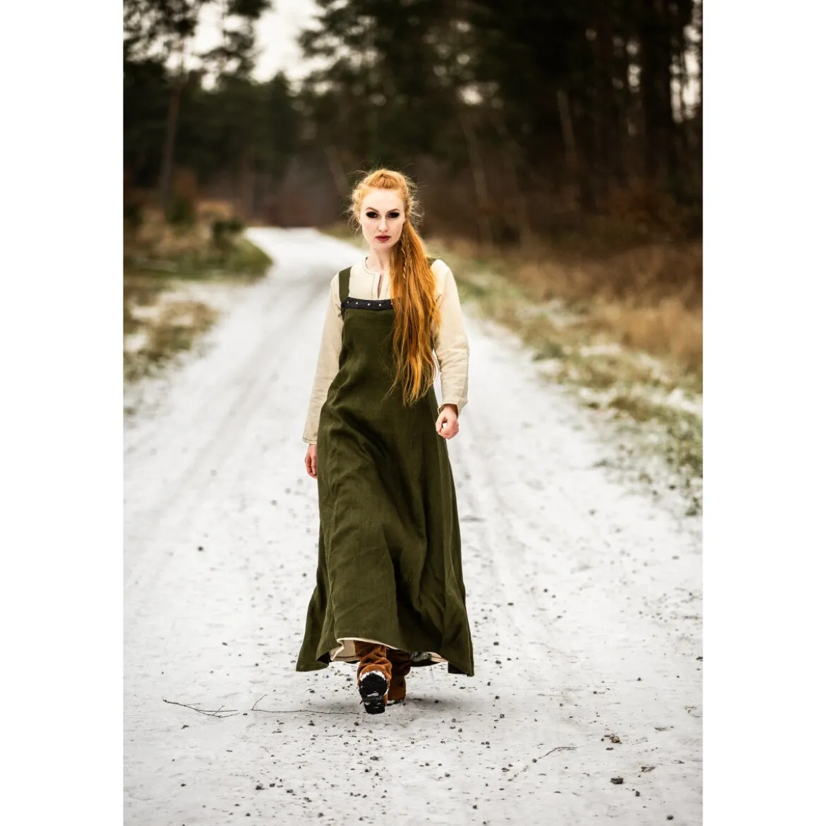 Mittelalter Wikinger Überkleid Alena grün