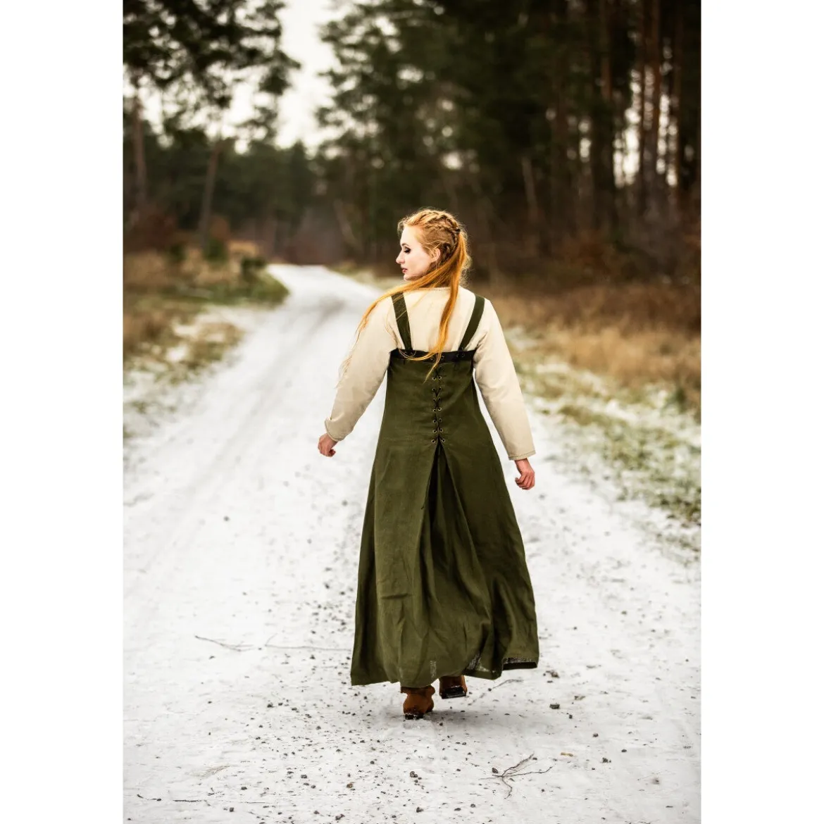 Mittelalter Wikinger Überkleid Alena grün