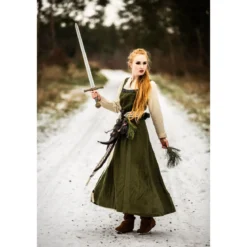 Mittelalter Wikinger Überkleid Alena grün