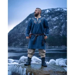 Mittelalter Wikinger Tunika Snorri graublau