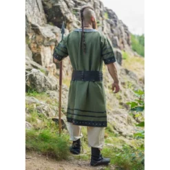 Mittelalter Wikinger Tunika Rollo Kurzarm grün