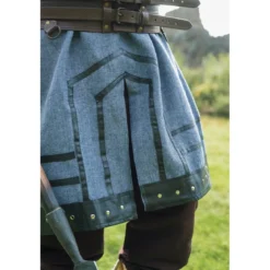 Mittelalter Wikinger Tunika Rollo Kurzarm blaugrau